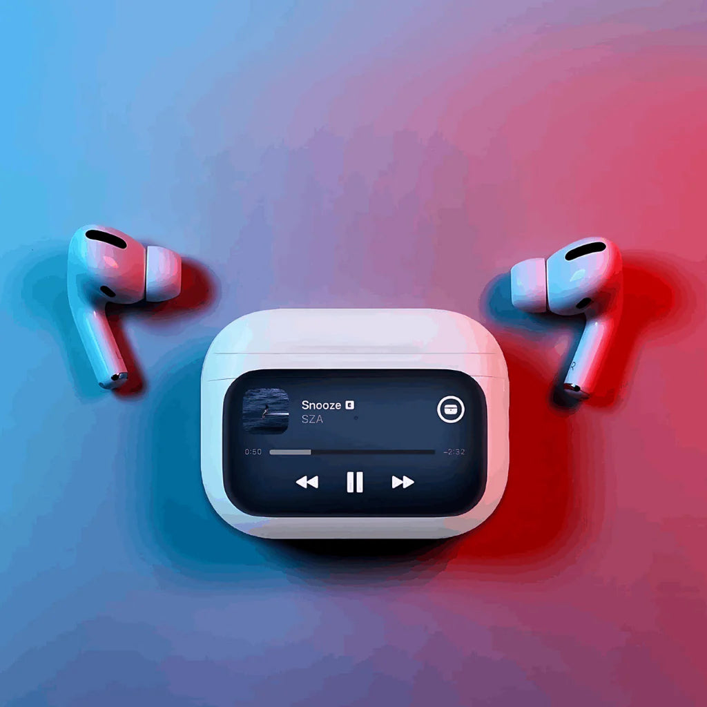 Airpods with LCD touchscreen display bluetooth 5.3